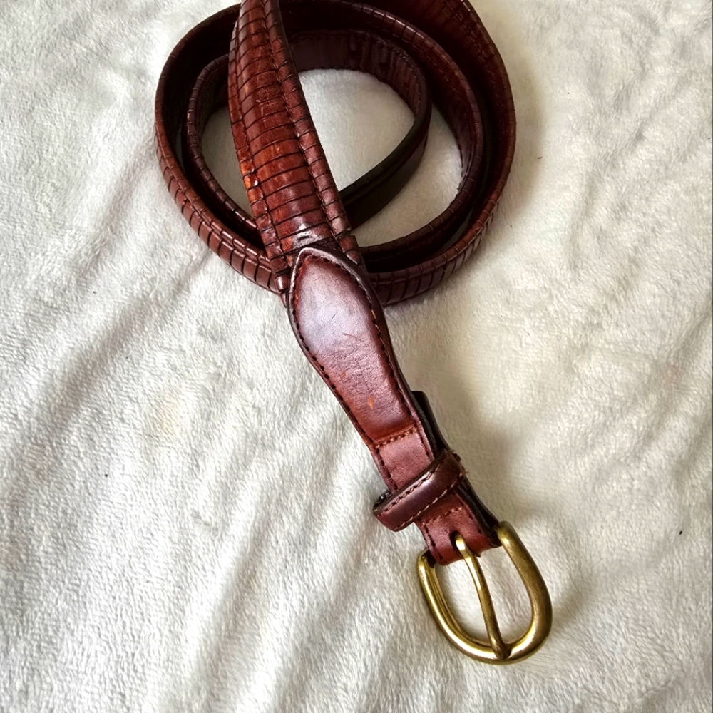 Brighton Brown Leather Design Belt - Picture 1 of 9